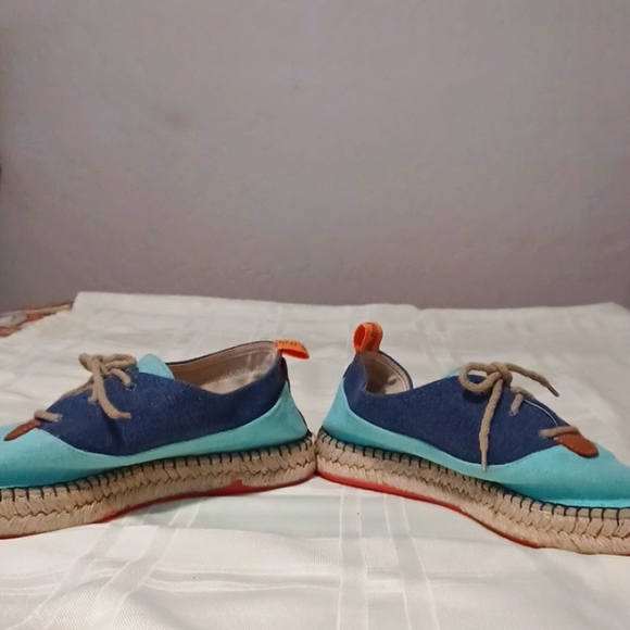 #Instint, Espadrille Lace Up Turquoise and Navy Tennis Shoes Sz. 41 - Picture 7 of 10